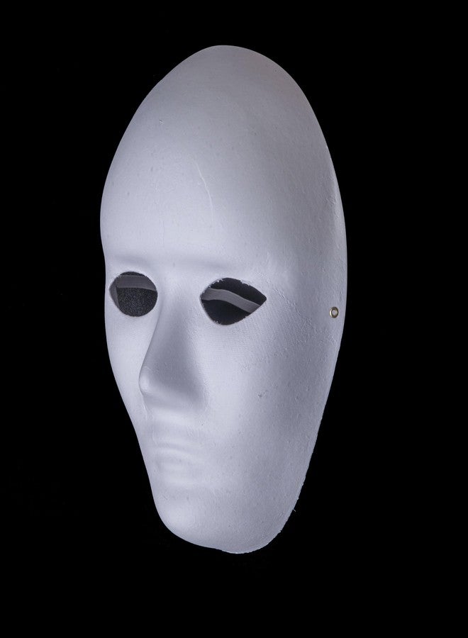 Liatunou 4 Pcs DIY White Paper Mache Mask, Paintable Masquerade Mask, Cosplay Costume Prop Halloween Mardi Gras Party Full Face Men Masks - Image 2